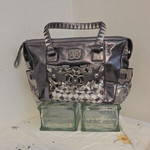 NWT Sharif Silver Snake Shoulder Bag